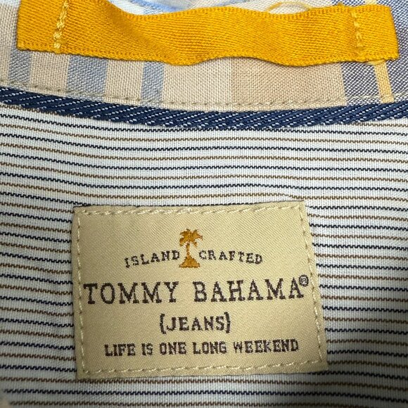 EUC Men's TOMMY‎ BAHAMA Island Crafted Plaid Short Sleeve Shirt | Size M - Picture 7 of 9
